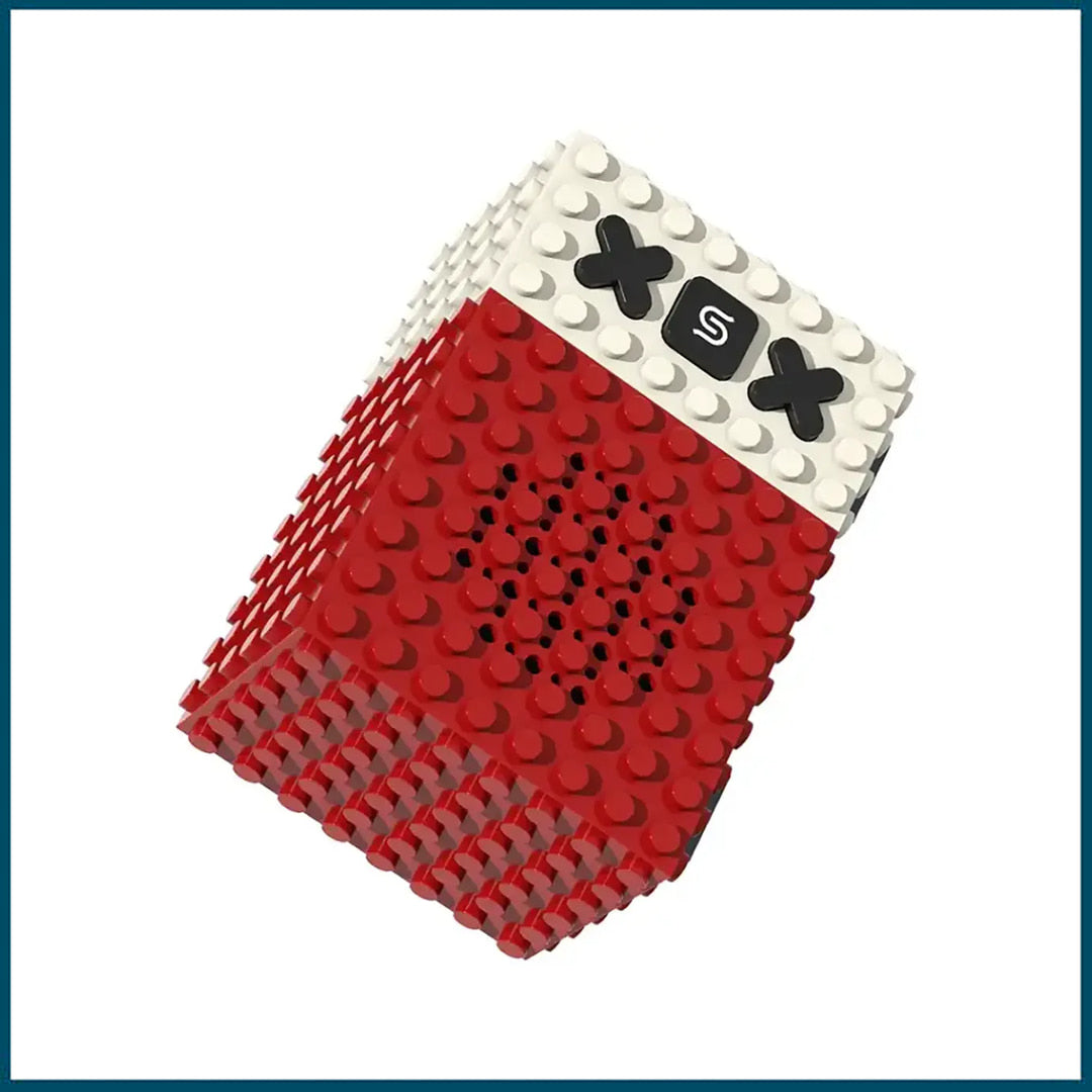 Porodo Soundtec MiniBlock Portable Stereo Speaker (Red)