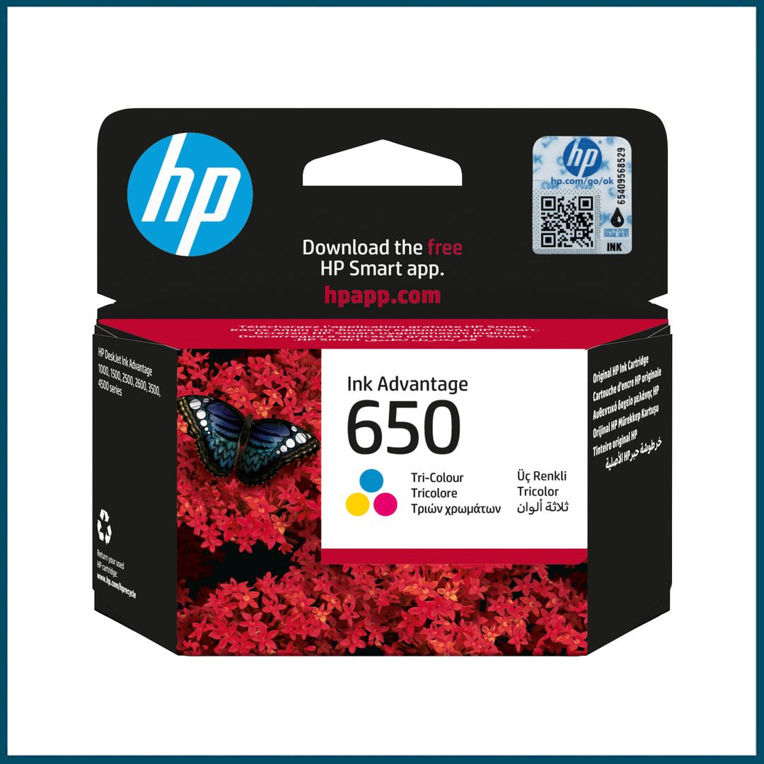 HP 650 Tri-colour Ink Advantage Cartridge