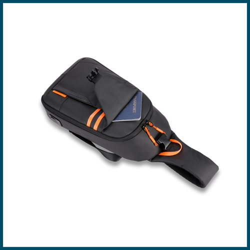 Porodo Gaming Water-Resistant PU Sling Bag With USB-C Port