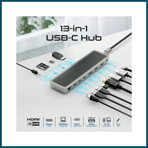 Promate ApexHub-MST, Triple Display Multi-Port USB-C Docking Station