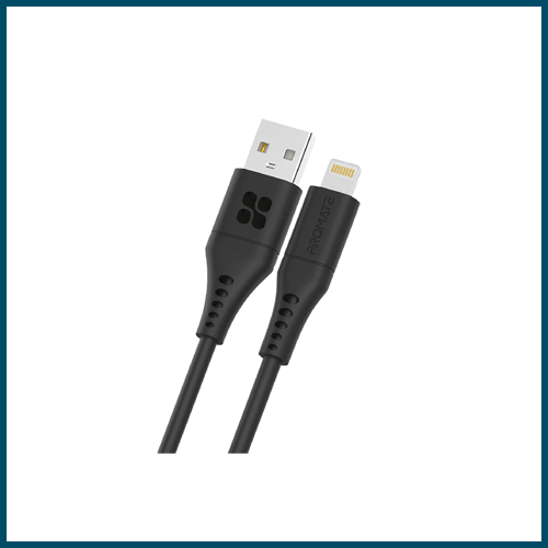 Promate Soft Silicone USB-A To Lightning Cable