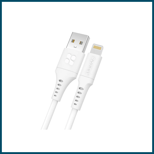 Promate Soft Silicone USB-A To Lightning Cable