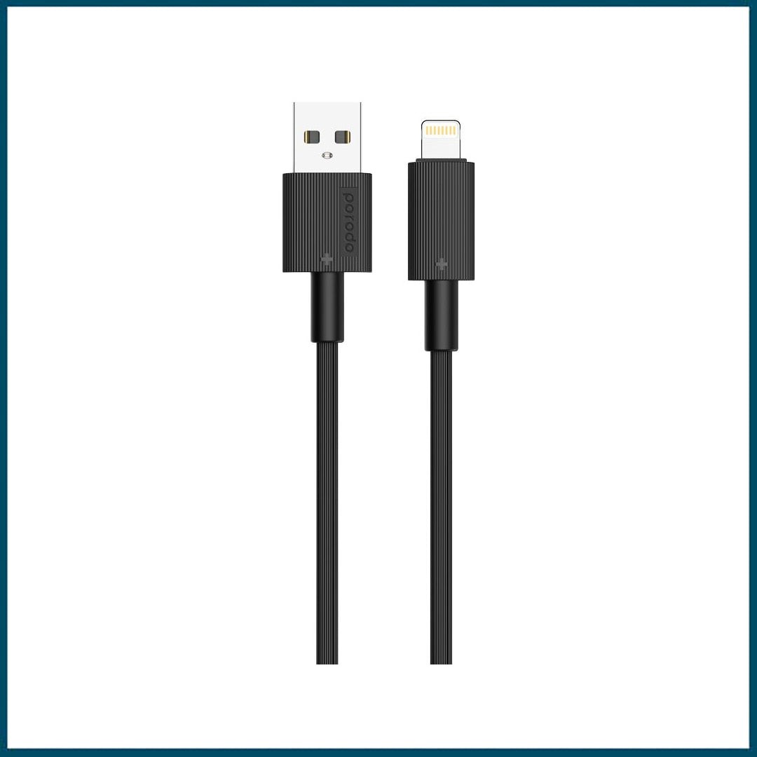 Porodo USB-A to Lightning Durable Charging Cable 1.2m (Black)