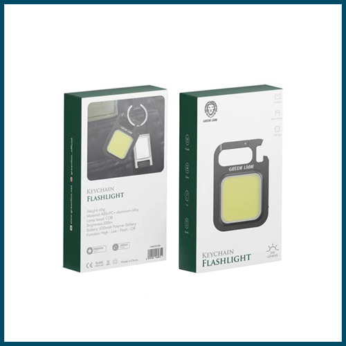 Green Lion Keychain Flashlight