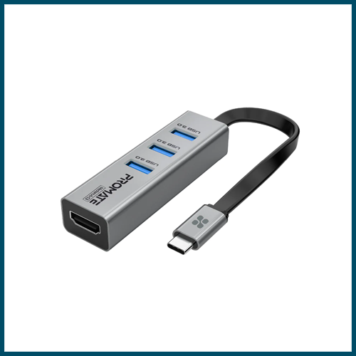 Promate 4K Vivid Clarity USB-C To HDMI Adapter