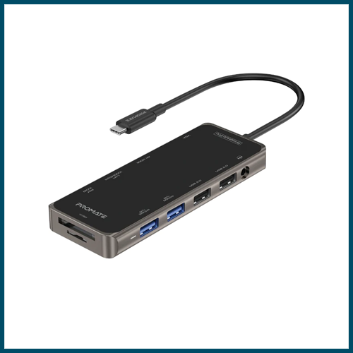 Promate Compact Multi Port USB-C Hub 11 in 1