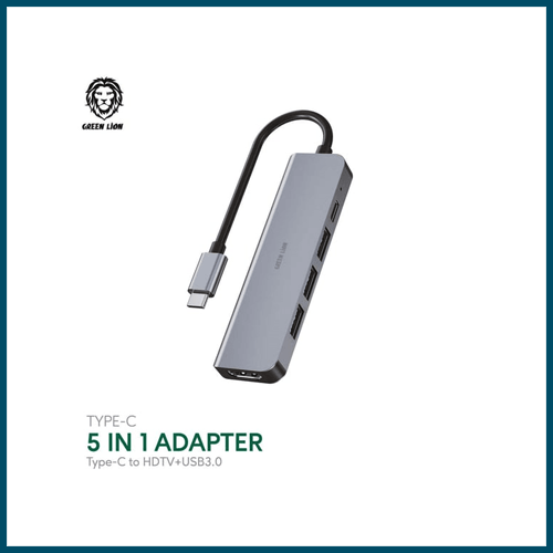 Green Lion 5 in 1 Type-C Adapter 4K