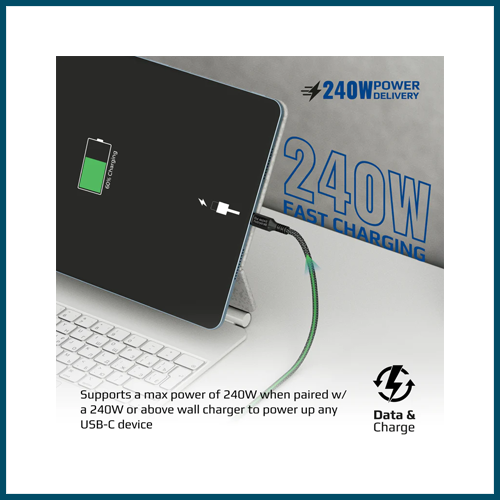 Promate 240W Super Speed Fast Charging USB-C Cable