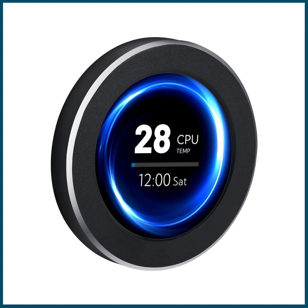 Porodo Gaming PC Health Monitor (2.1in Round Screen, Black)
