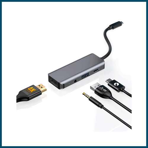 Porodo 4in1 USB-C Hub Type-C