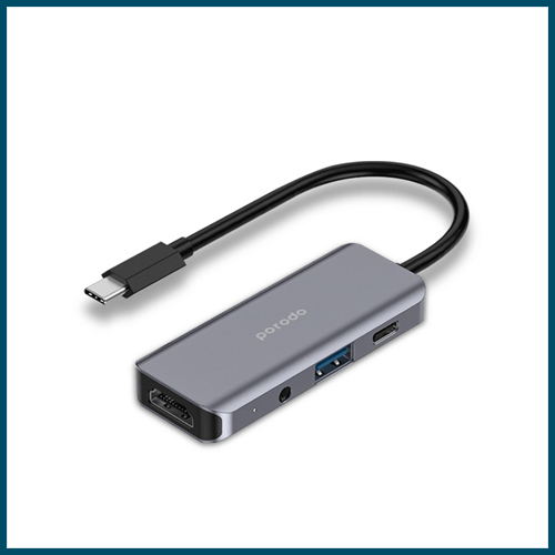 Porodo 4in1 USB-C Hub Type-C