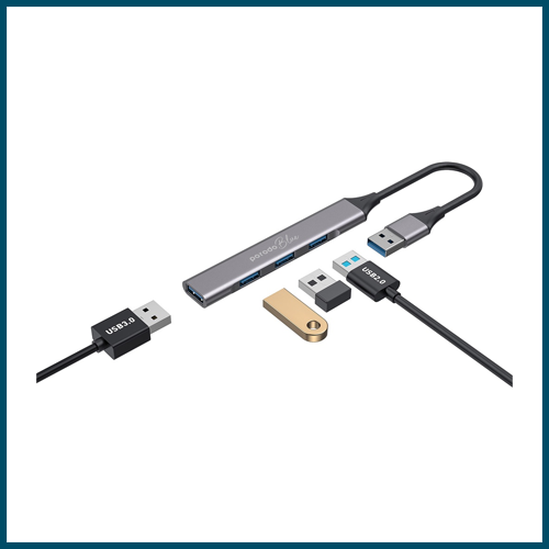 Porodo Blue 4 in1 USB-A Hub