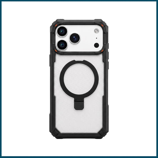 Levelo Defender Ring Kickstand Case for iPhone 18 Pro Max (Black)