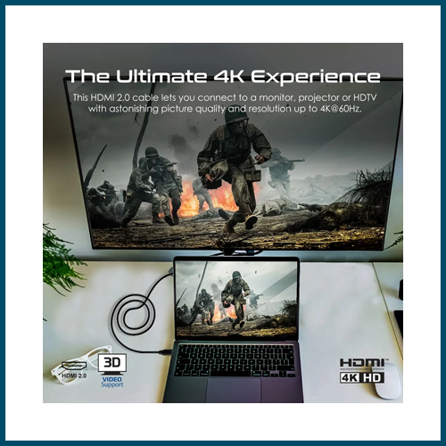 Promate Ultra-High Definition 4K@60Hz HDMI® Audio Video Cable $9.99