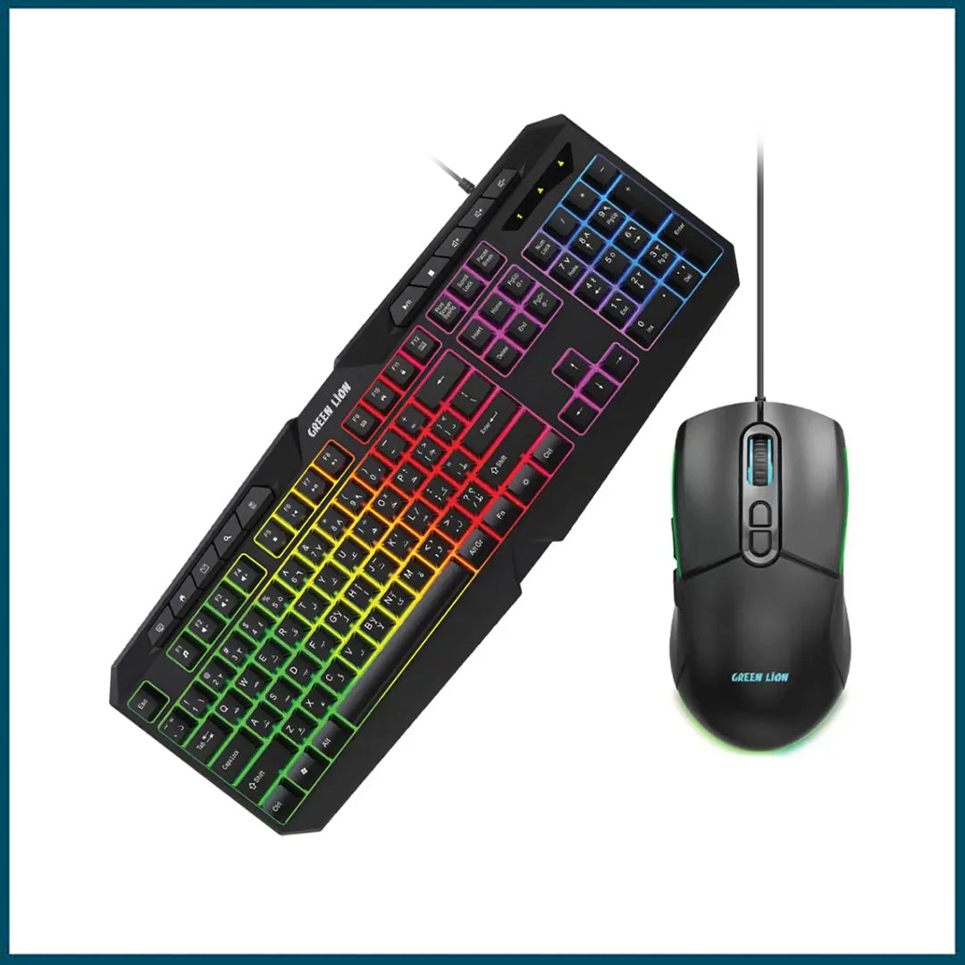 Green Lion GKM-400 RGB Gaming Keyboard and Mouse Combo