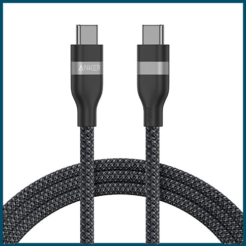 Anker 3 ft USB-C to USB-C Cable (240W, Upcycled-Braided)