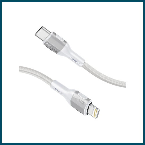 Promate Tough-Built 27W Power Delivery USB-C to Lightning Cable