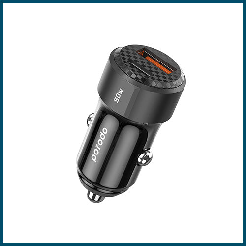 Porodo 50W Dual Port Car Charger