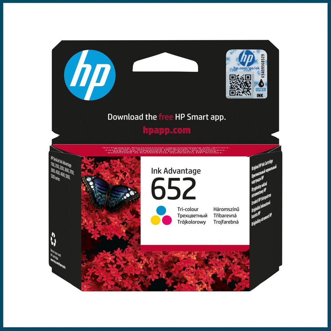 HP 652 Tri-colour Ink Advantage Cartridge