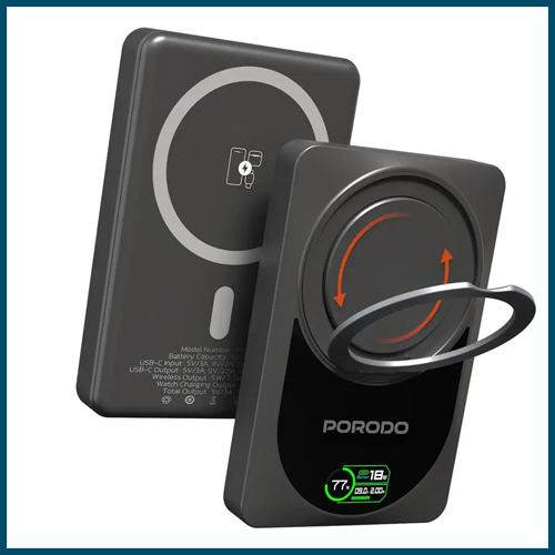 Porodo 10000mAh Qi2 Wireless Power Bank